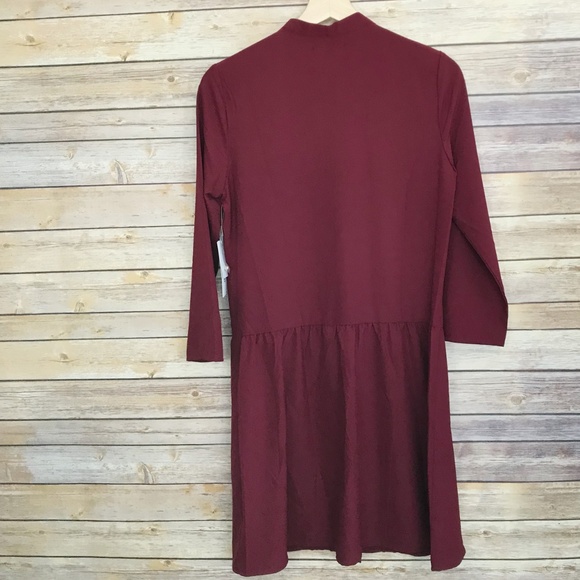 JustFab Pintuck Peasant Dress NEW S - Picture 5 of 8
